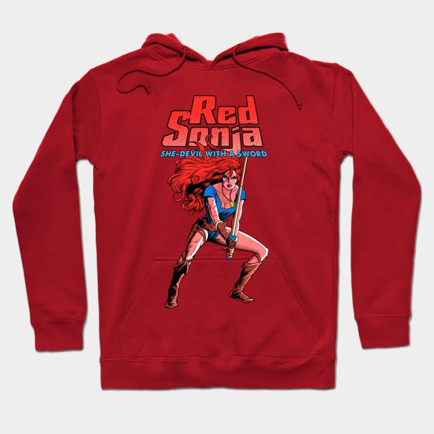 Red Sonja Hoodie by OniSide